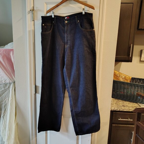 Men's Wide Legs Baggy 90's Tommy Hilfiger Carpenter Jeans - Picture 12 of 12